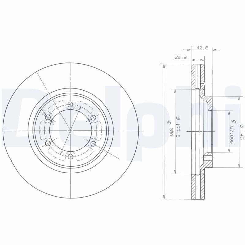 Disc frana DELPHI BG3936