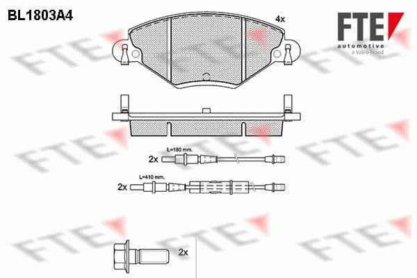 set placute frana,frana disc FTE 9010377