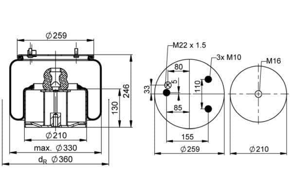 Burduf, suspensie pneumatica PHOENIX 1 DF 23 C-3