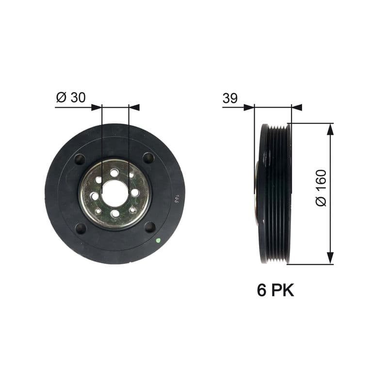 Fulie curea, arbore cotit GATES DriveAlign™ TVD1004
