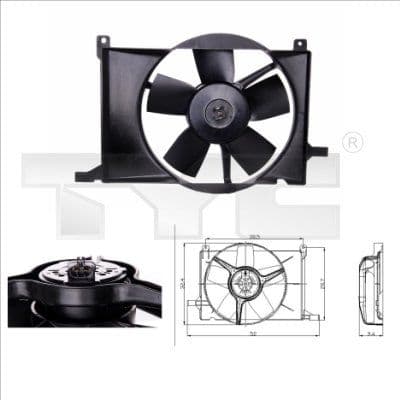 Ventilator, radiator TYC 825-0002