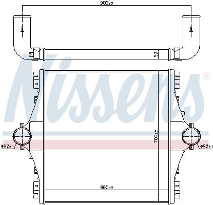 Intercooler, compresor NISSENS 96964
