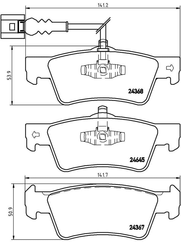 set placute frana,frana disc BREMBO P 85 091