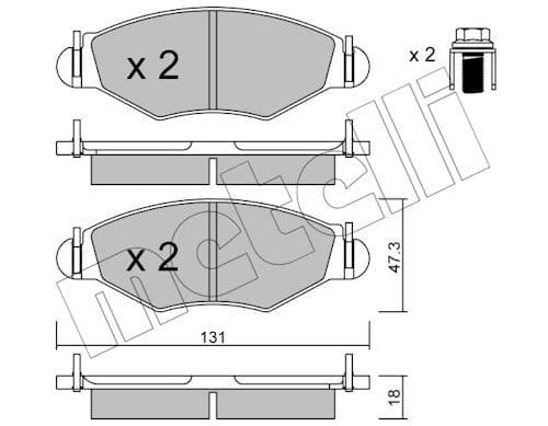 set placute frana,frana disc METELLI 22-0254-0