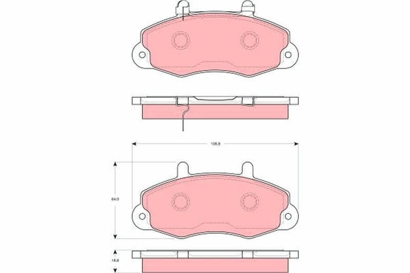 set placute frana,frana disc TRW GDB1572