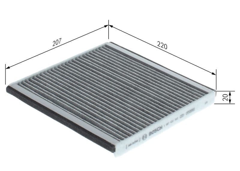 Filtru, aer habitaclu BOSCH 1 987 432 363