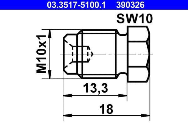 surub de inchidere,pompa centrala de frana ATE 03.3517-5100.1