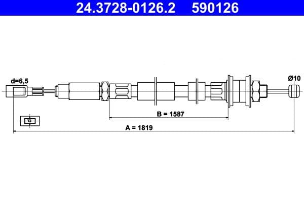 Cablu ambreiaj ATE 24.3728-0126.2