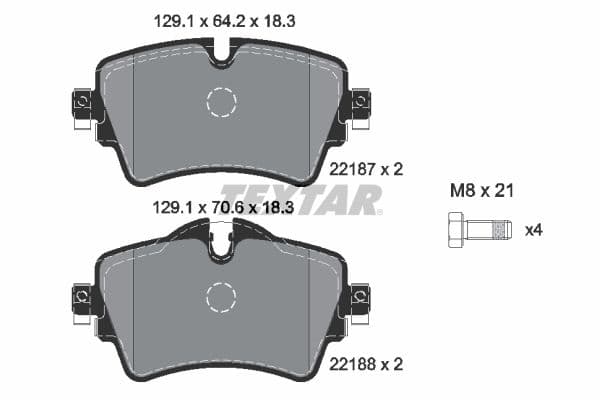 set placute frana,frana disc TEXTAR Q+ 2218701