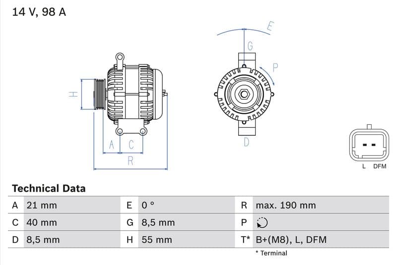 Generator / Alternator BOSCH 0 986 042 770