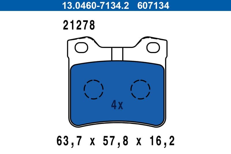 set placute frana,frana disc ATE 13.0460-7134.2