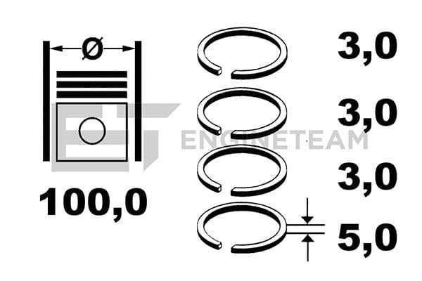 Set segmenti piston ET ENGINETEAM R1011200