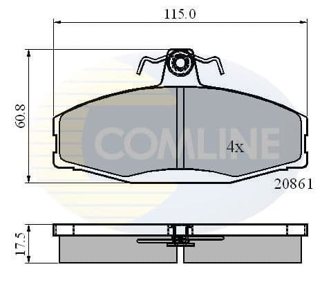 set placute frana,frana disc COMLINE CBP0928