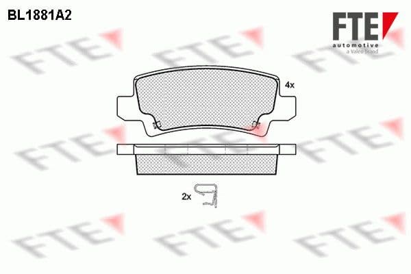 set placute frana,frana disc FTE 9010466