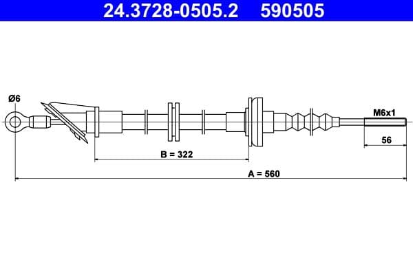 Cablu ambreiaj ATE 24.3728-0505.2