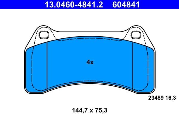 set placute frana,frana disc ATE 13.0460-4841.2