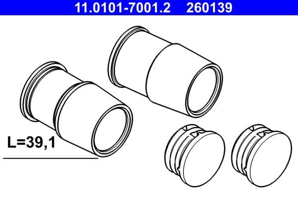 Set bucsi de ghidaj, etrier frana ATE 11.0101-7001.2