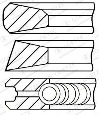 Set segmenti piston GOETZE 08-138700-00