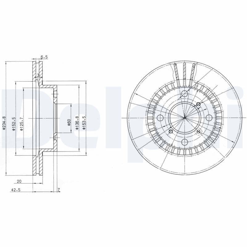 Disc frana DELPHI BG3160