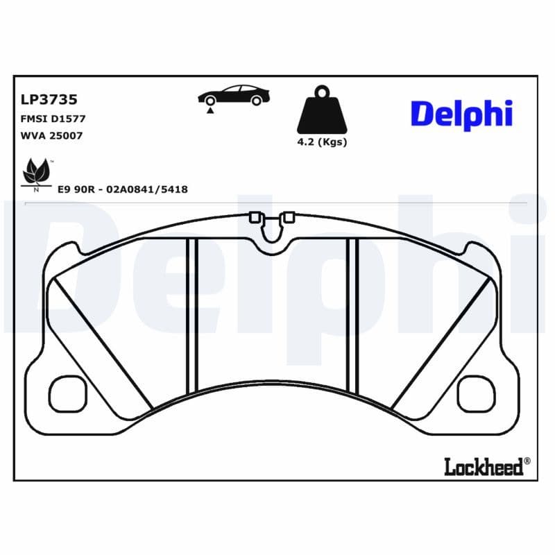 set placute frana,frana disc DELPHI LP3735