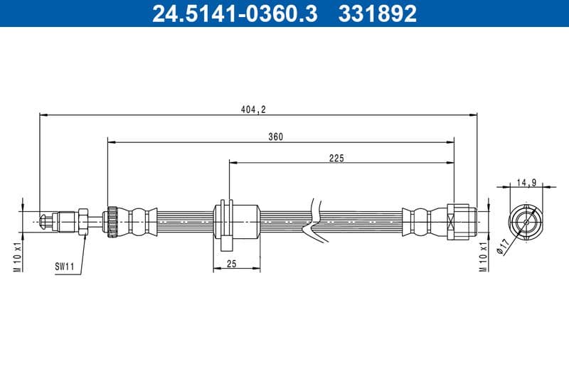 Furtun frana ATE 24.5141-0360.3