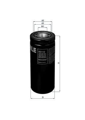 Filtru hidraulic, cutie de viteze automata MAHLE HC 112