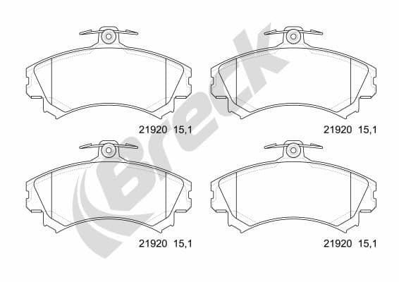 set placute frana,frana disc BRECK 21920 00 701 10