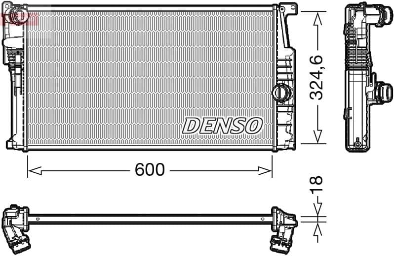Radiator, racire motor DENSO DRM05017