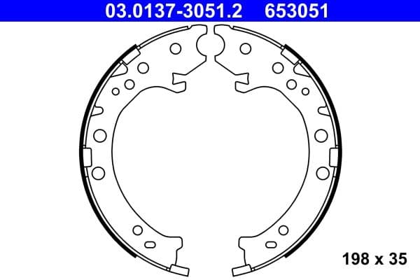 Set saboti frana, frana de mana ATE 03.0137-3051.2