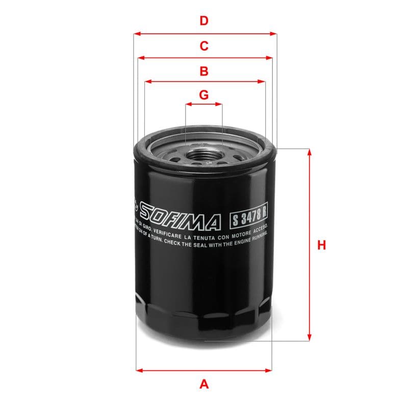 Filtru ulei SOFIMA S 3478 R