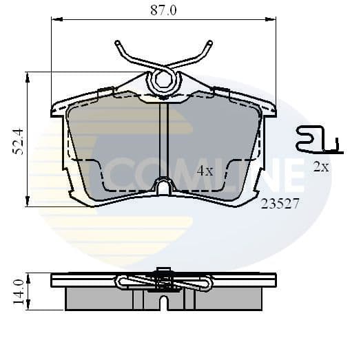set placute frana,frana disc COMLINE CBP3803