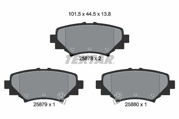 set placute frana,frana disc TEXTAR 2587801