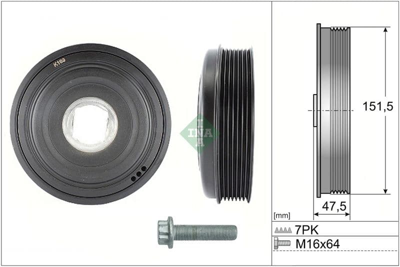 Fulie curea, arbore cotit Schaeffler INA 544 0136 20