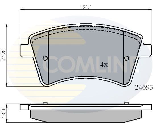 set placute frana,frana disc COMLINE CBP01707