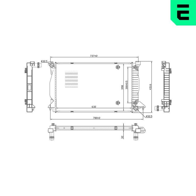 Radiator, racire motor ERA 673375