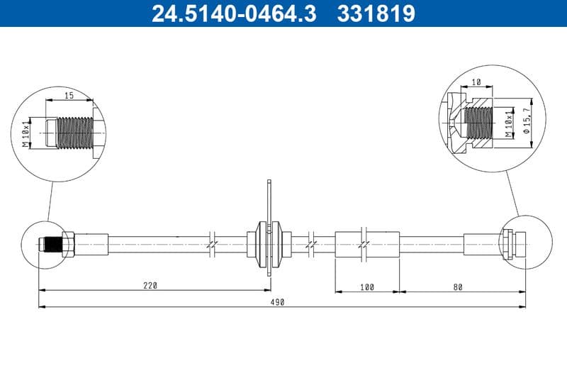 Furtun frana ATE 24.5140-0464.3
