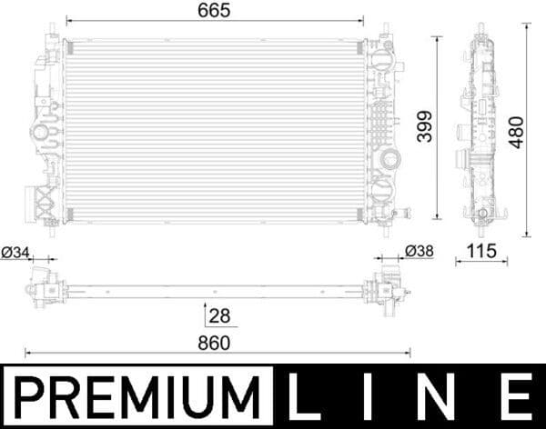 Radiator, racire motor MAHLE BEHR *** PREMIUM LINE *** CR 2592 000P
