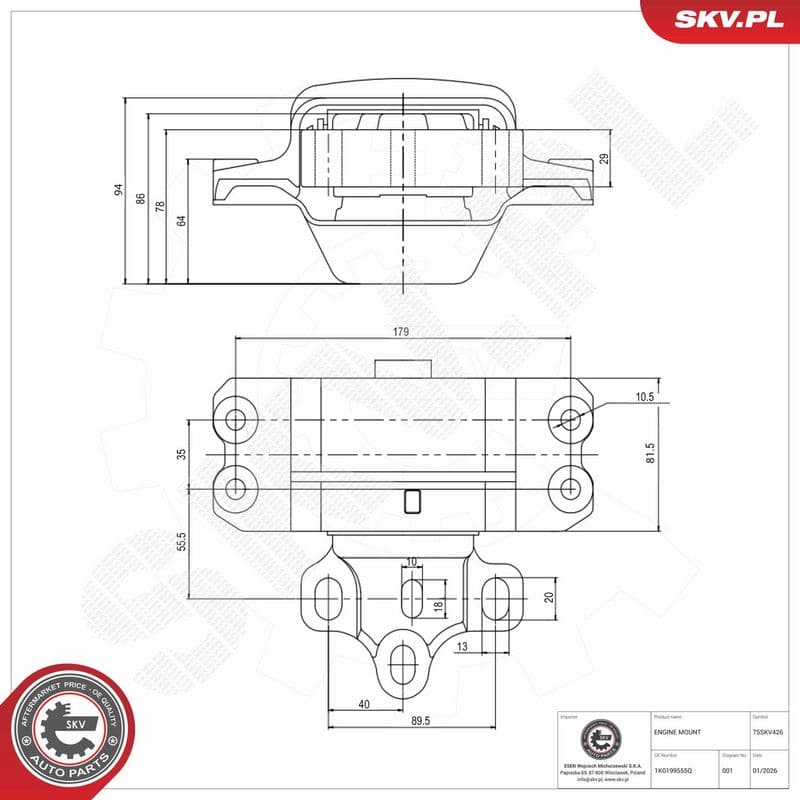 Suport motor ESEN SKV 75SKV426