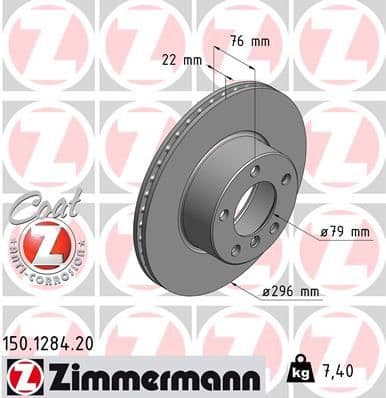 Disc frana ZIMMERMANN COAT Z 150.1284.20