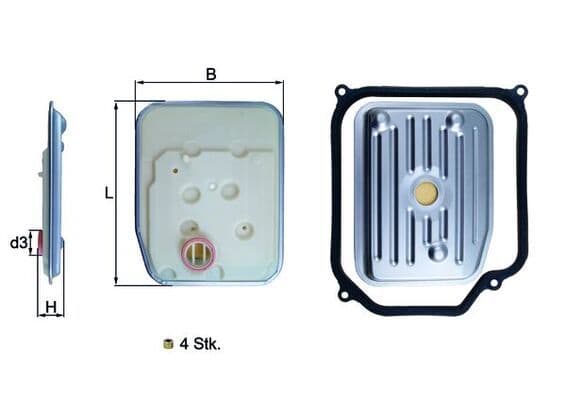 Filtru hidraulic, cutie de viteze automata MAHLE HX 147KIT1