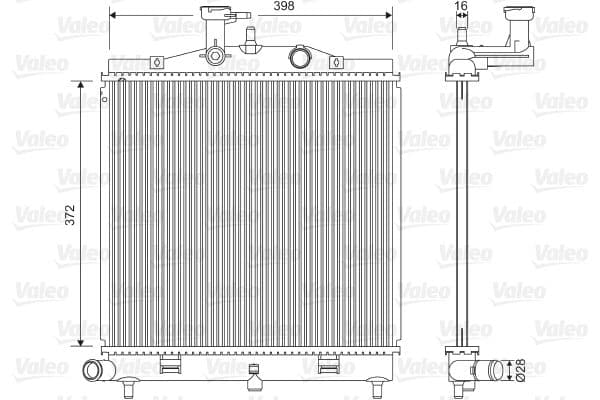 Radiator, racire motor VALEO 701605