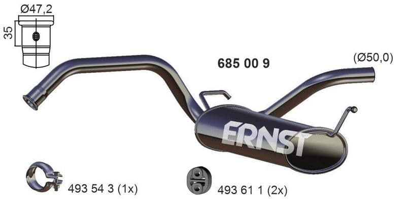 Toba esapament finala ERNST 685009