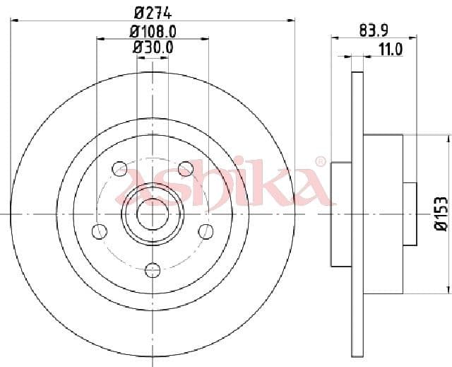 Disc frana ASHIKA 61-00-0704