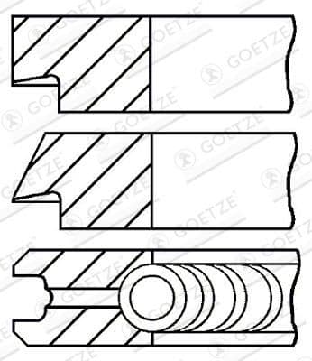 Set segmenti piston GOETZE ENGINE 08-124700-00