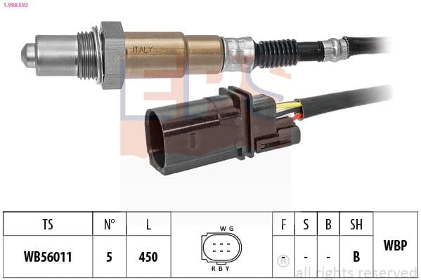 Sonda Lambda EPS Made in Italy - OE Equivalent 1.998.592
