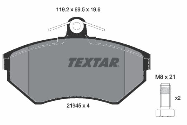 set placute frana,frana disc TEXTAR Q+ 2194503