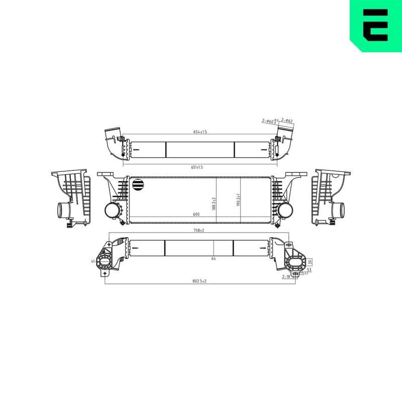 Intercooler, compresor ERA 672019