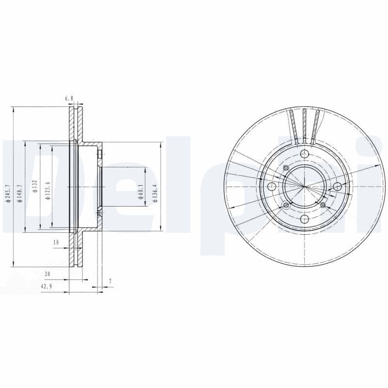 Disc frana DELPHI BG3341