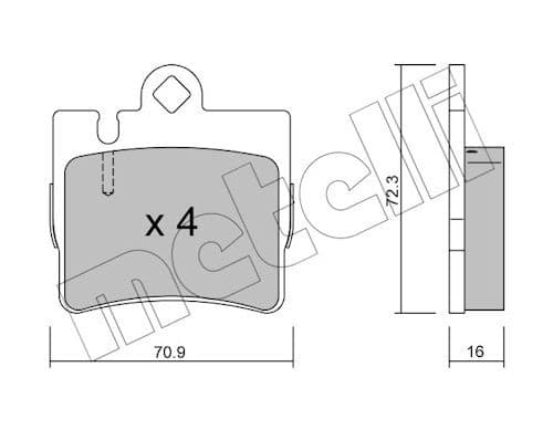 set placute frana,frana disc METELLI 22-0597-0