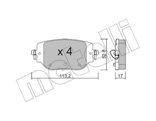 set placute frana,frana disc METELLI 22-1346-0